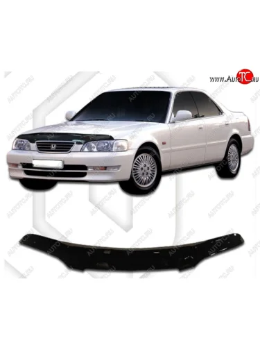 Дефлектор капота (VA1-VA3) CA-Plastic (Classic черный) Honda Inspire 2 UA1, UA2, UA3 (1995-1998)