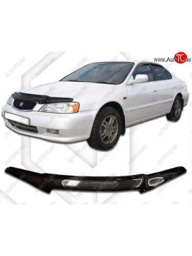 Дефлектор капота (VA4, VA5) CA-Plastic (Classic черный) Honda Inspire  3 (1998-2001) UA4, UA5 дорестайлинг