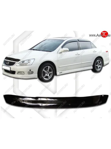 Дефлектор капота (UC1) CA-Plastic (Classic черный) Honda Inspire 4 UC дорестайлинг (2003-2005)