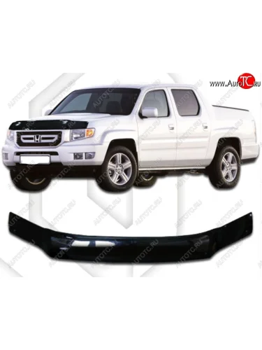 Дефлектор капота CA-Plastic (Classic черный) Honda Ridgeline YK1 дорестайлинг (2005-2008)
