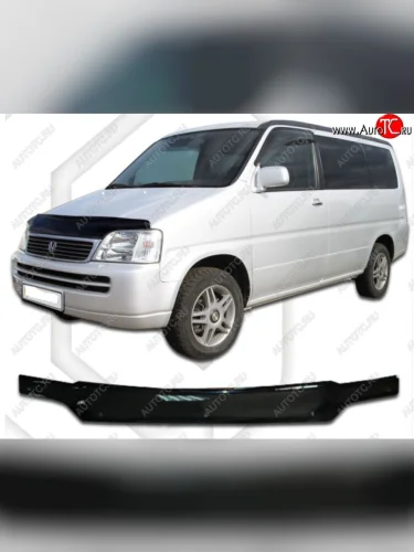 Дефлектор капота (RF1, RF2) CA-Plastic (Classic черный) Honda StepWagon RF1,RF2 минивэн дорестайлинг (1996-1999)