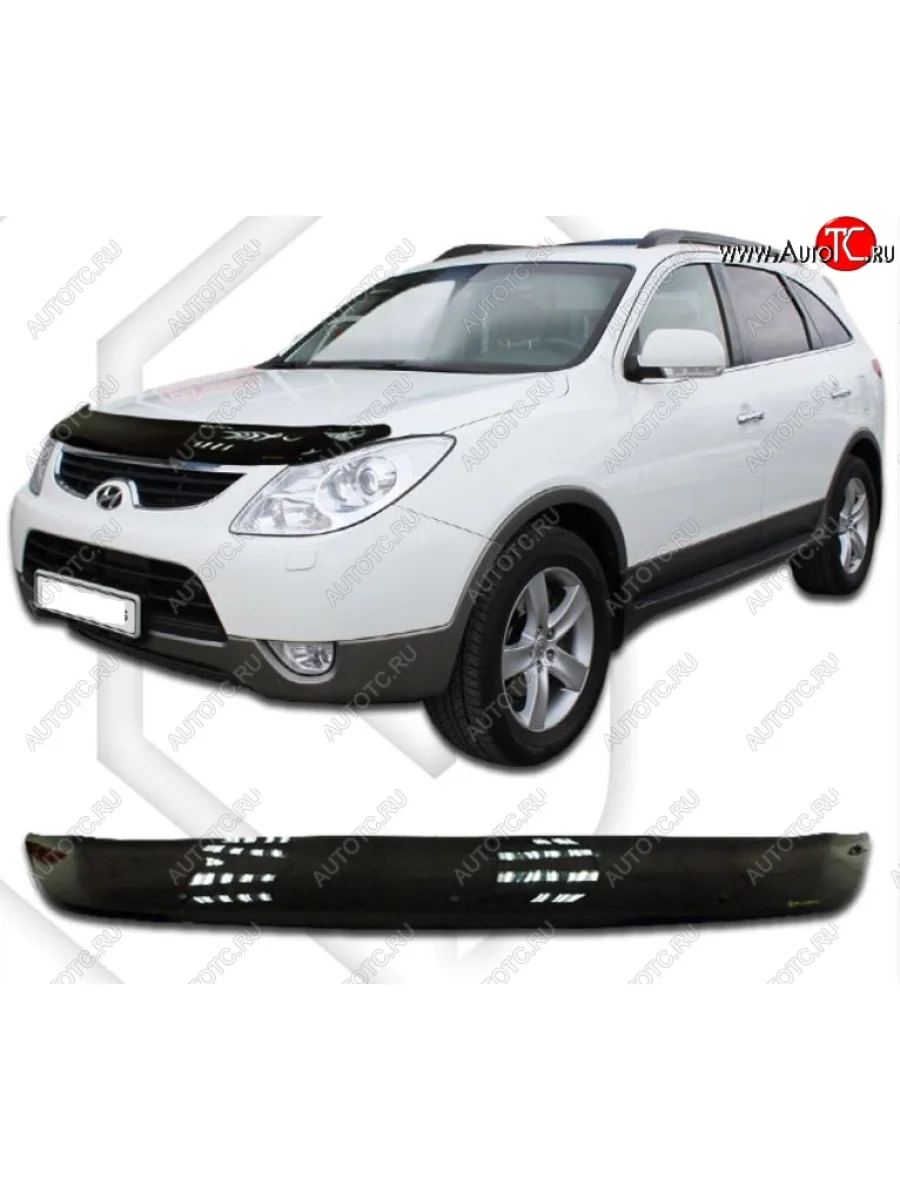 Дефлектор капота CA-Plastic Hyundai IX55 EN (2006-2013) (серия Classic черный, Без надписи)  в Перми Пермском крае