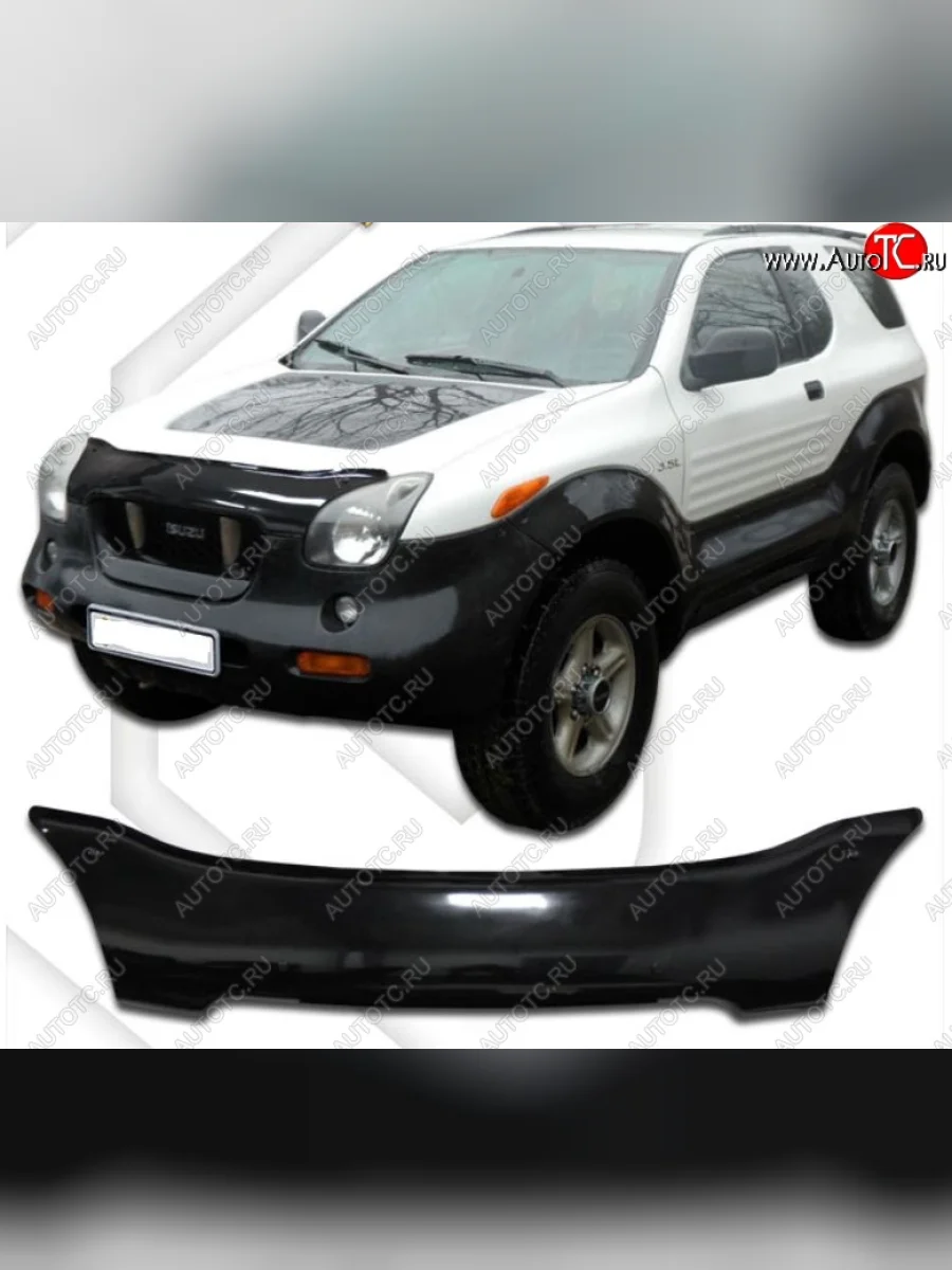 Дефлектор капота CA-Plastic Isuzu VehiCross (1997-2001) (Classic черный, Без надписи)  в Воронеже Воронежской области