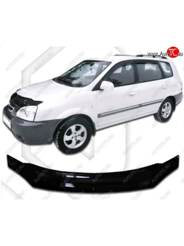 Дефлектор капота CA-Plastic (Classic черный) KIA X-Trek (2003-2005)