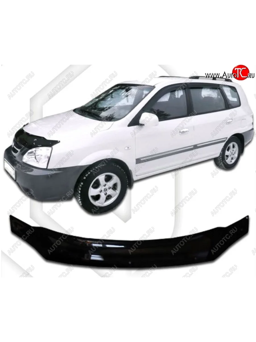 Дефлектор капота CA-Plastic KIA X-Trek (2003-2005) (Classic черный, Без надписи)  в Перми Пермском крае