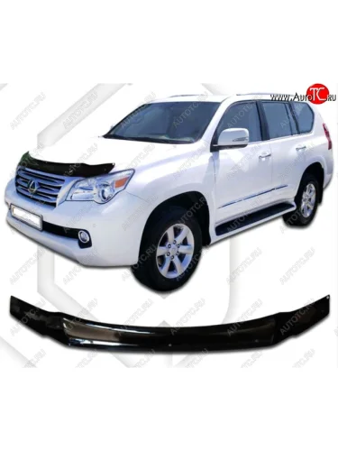 Дефлектор капота CA-Plastic (серия Classic черный) Lexus GX460 J150 дорестайлинг (2009-2013)