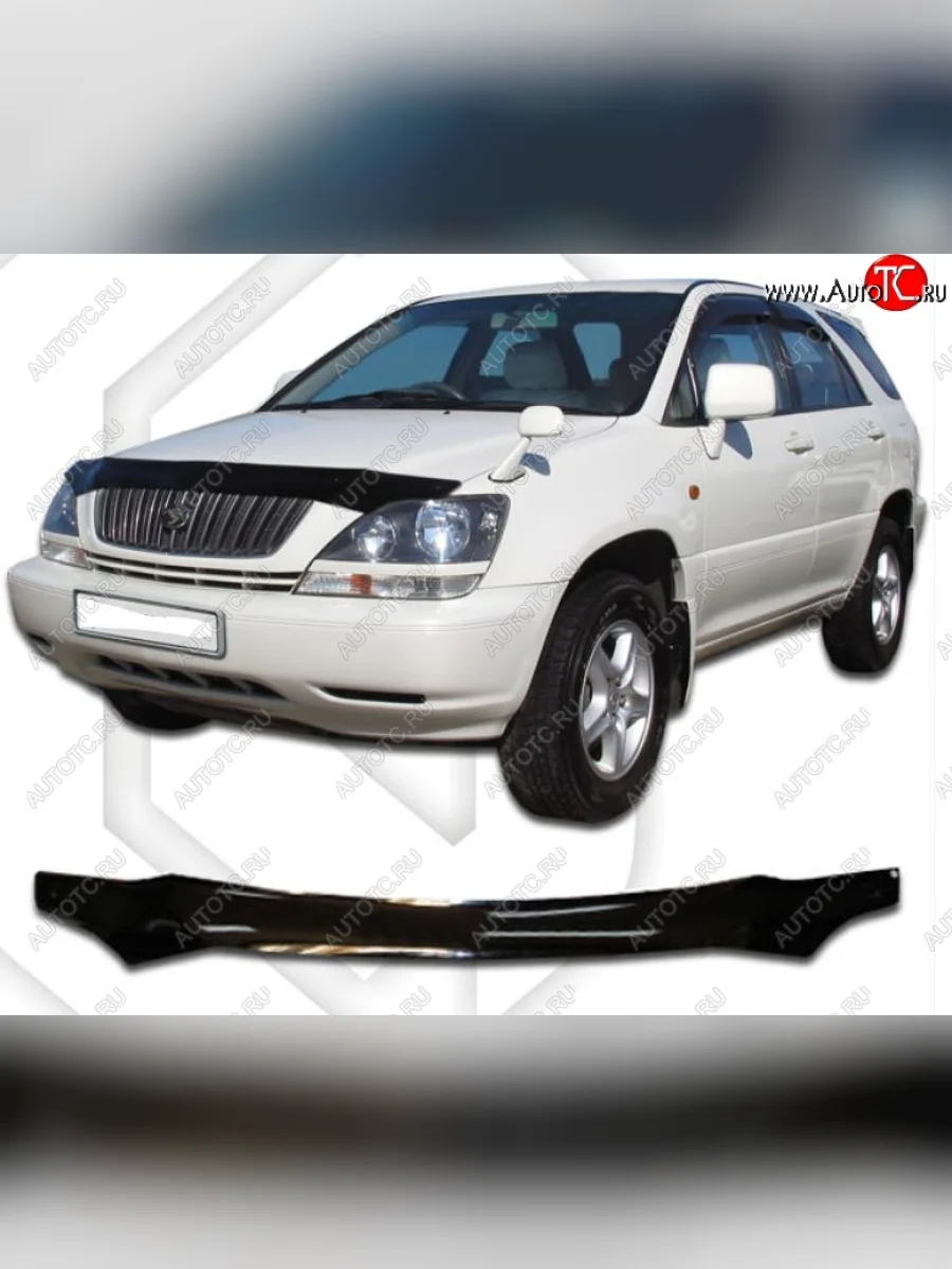 Дефлектор капота CA-Plastic Lexus RX300 XU10 дорестайлинг (1995-2001) (серия Classic черный, Без надписи)  в Керчи Республика Крым