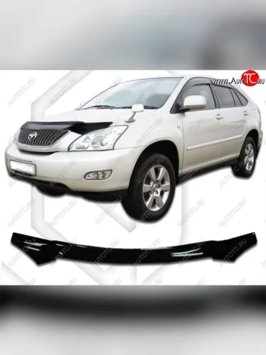 Дефлектор капота CA-Plastic (серия Classic черный) Lexus RX330 XU30 (2003-2006)