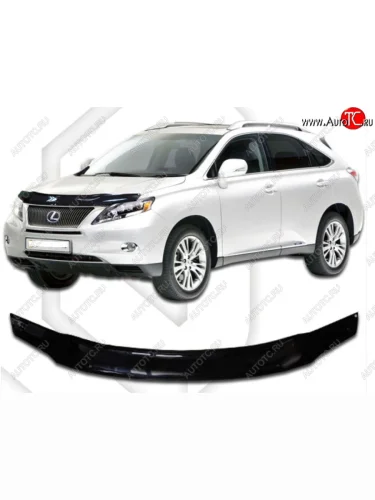 Дефлектор капота CA-Plastic (Classic черный) Lexus RX270 AL10 дорестайлинг (2010-2012)
