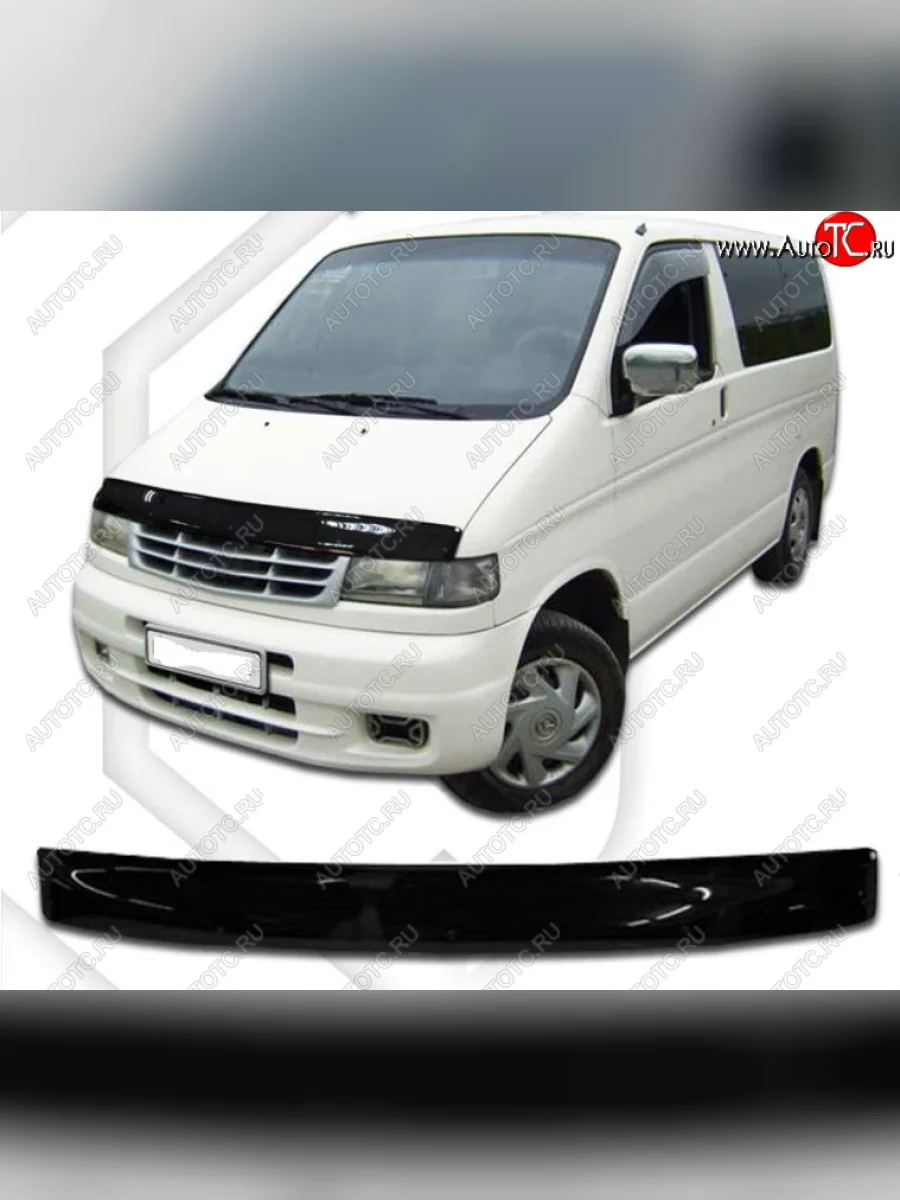 Дефлектор капота CA-Plastic Mazda Bongo Friendee (1995-2005) (Classic черный, Без надписи)  в Воронеже Воронежской области