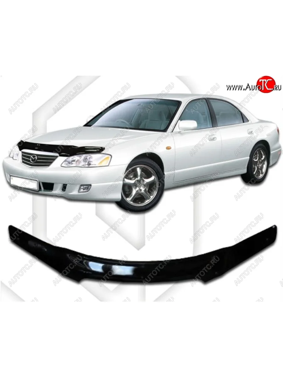 Дефлектор капота CA-Plastic Mazda Millenia (1992-2003) (Classic черный, Без надписи)  в Керчи Республика Крым