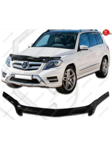 Дефлектор капота CA-Plastic (Classic черный) Mercedes-Benz GLK class X204 рестайлинг (2012-2015)