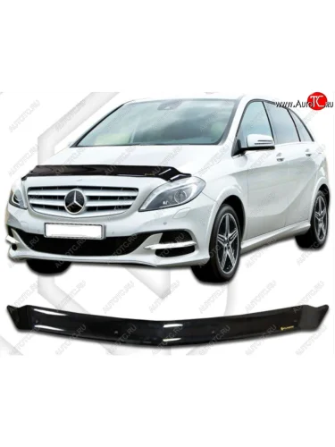 Дефлектор капота CA-Plastic (Classic черный) Mercedes-Benz B-Class W246/T246 хэтчбэк (2011-2018)