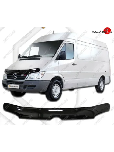 Дефлектор капота CA-Plastic (Classic черный) Mercedes-Benz Sprinter W905 рестайлинг (2000-2006)