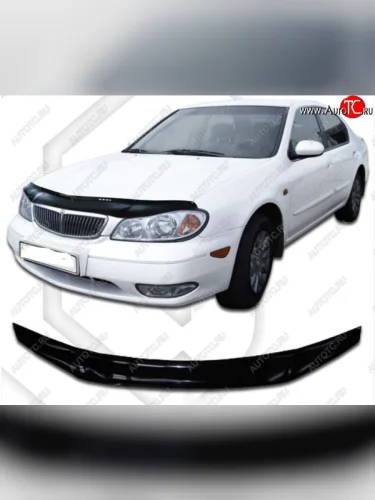 Дефлектор капота CA-Plastic (Classic черный) Nissan Cefiro A33 (1998-2003)