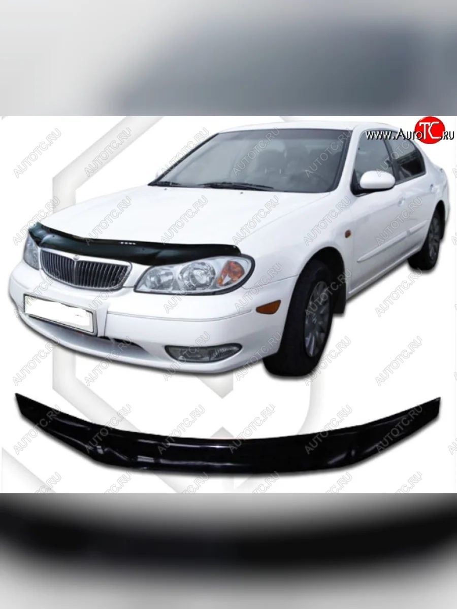 Дефлектор капота CA-Plastic Nissan Cefiro A33 (1998-2003) (Classic черный, Без надписи)  в Керчи Республика Крым