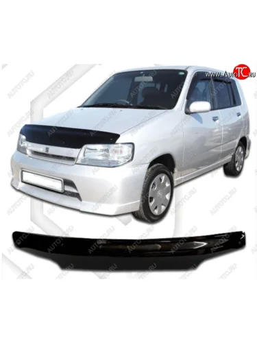 Дефлектор капота CA-Plastic (Classic черный) Nissan Cube 1 (1998-2002)