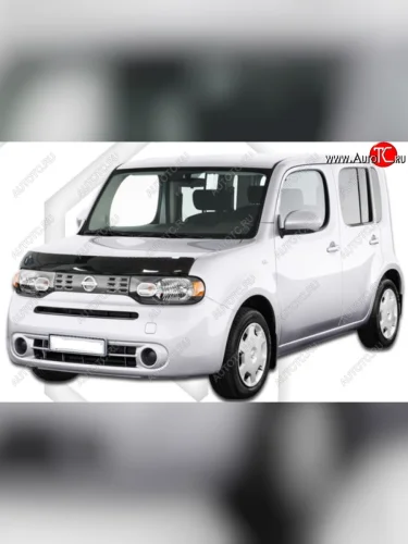Дефлектор капота CA-Plastic (Classic черный) Nissan Cube 3 (2008-2025)