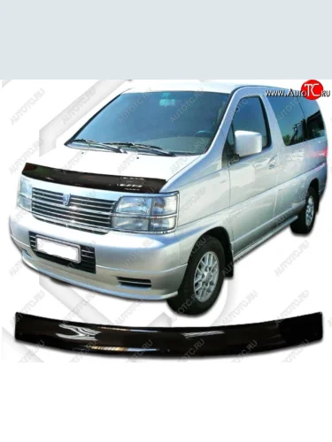 Дефлектор капота CA-Plastic (Classic черный) Nissan Elgrand  1 (1997-2002)
