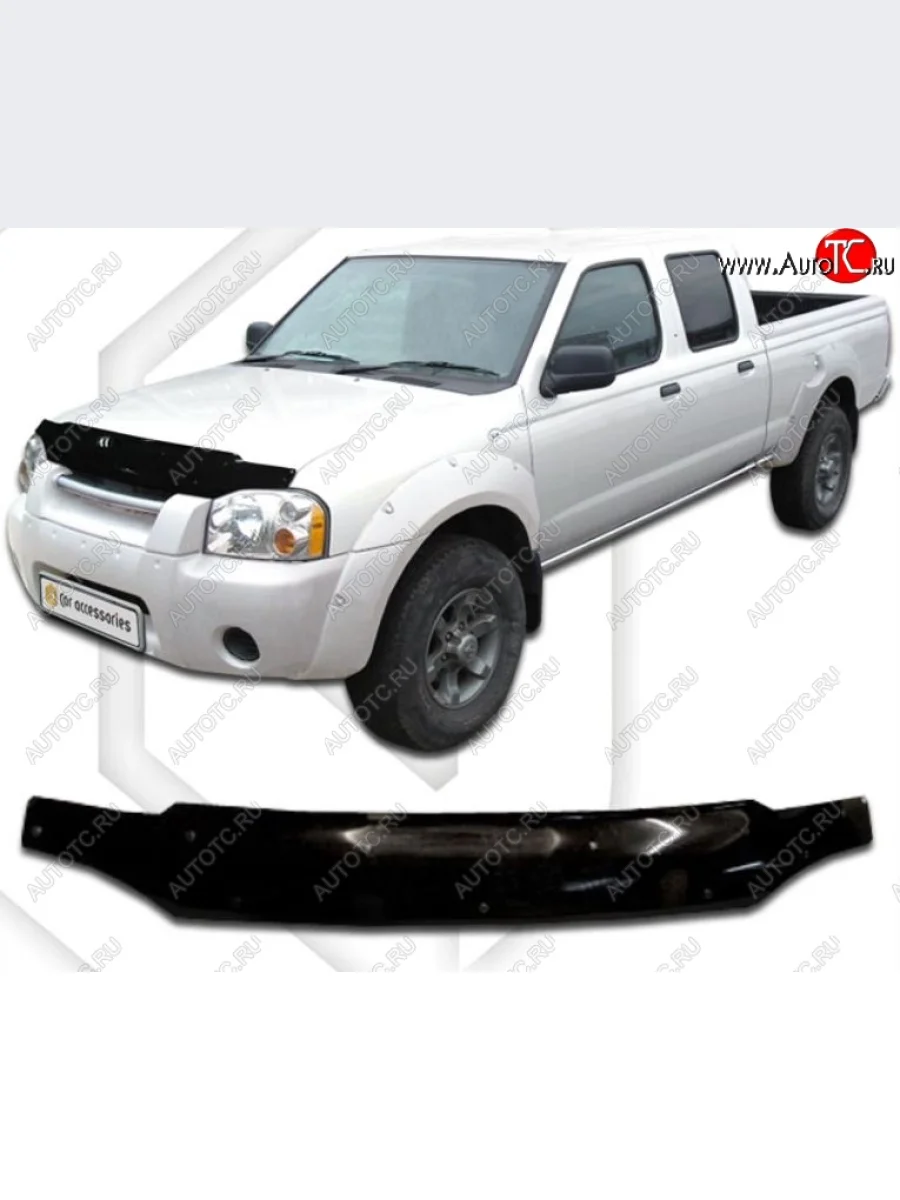 Дефлектор капота CA-Plastic Nissan Frontier 1 рестайлинг (2001-2005) (Classic черный, Без надписи)  в Керчи Республика Крым
