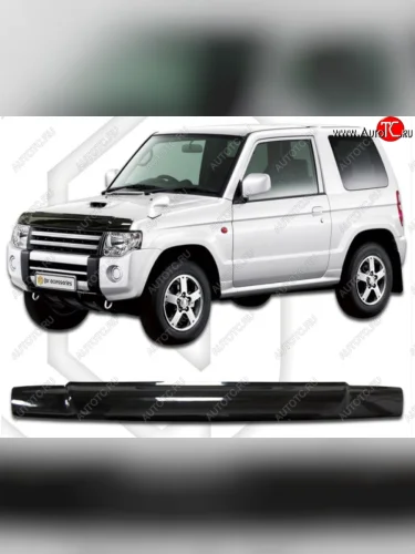 Дефлектор капота CA-Plastic (Classic черный) Nissan Kix (2008-2012)