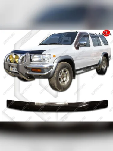 Дефлектор капота CA-Plastic (Classic черный) Nissan Terrano2  R50 (1995-1999) дорестайлинг