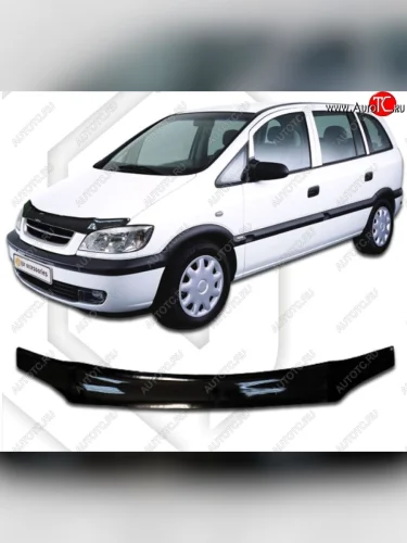 Дефлектор капота CA-Plastic (Classic черный) Opel Zafira A (1999-2006)