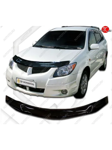 Дефлектор капота CA-Plastic (серия Classic черный) Pontiac Vibe ZZE дорестайлинг (2002-2004)