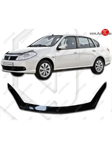 Дефлектор капота CA-Plastic (Classic черный) Renault Symbol седан LU (2008-2012)