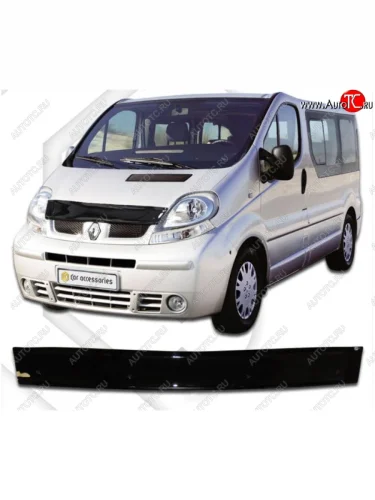Дефлектор капота CA-Plastic (Classic черный) Renault Trafic X83 дорестайлинг (2001-2006)
