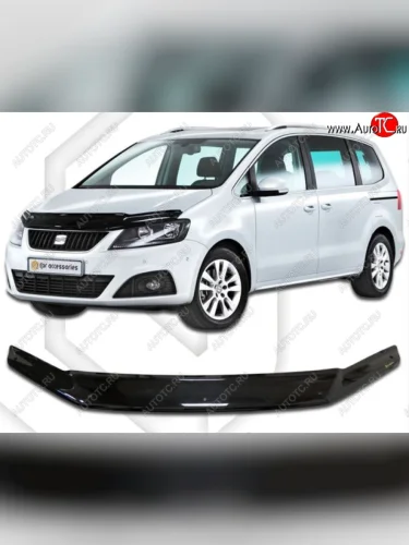 Дефлектор капота CA-Plastic (Classic черный) Seat Alhambra 7N рестайлинг (2015-2020)