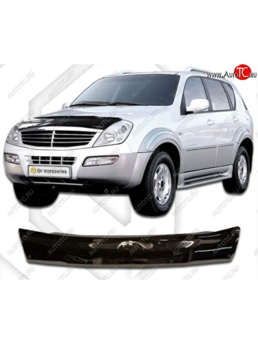 Дефлектор капота CA-Plastic (Classic черный) SSANGYONG Rexton Y200 (2001-2006)