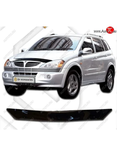 Дефлектор капота CA-Plastic (серия Classic черный) SSANGYONG Kyron дорестайлинг (2005-2007)