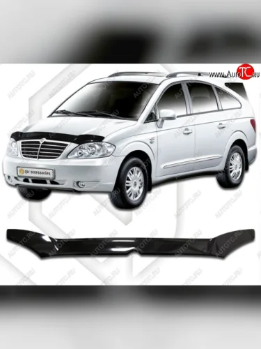 Дефлектор капота CA-Plastic (Classic черный) SSANGYONG Rodius 1 (2004-2013)