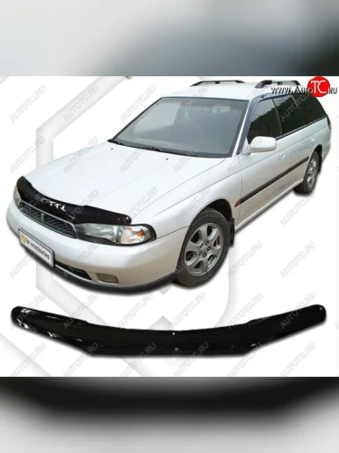 Дефлектор капота CA-Plastic (Classic черный) Subaru Legacy BD/B11 седан дорестайлинг (1993-1996)