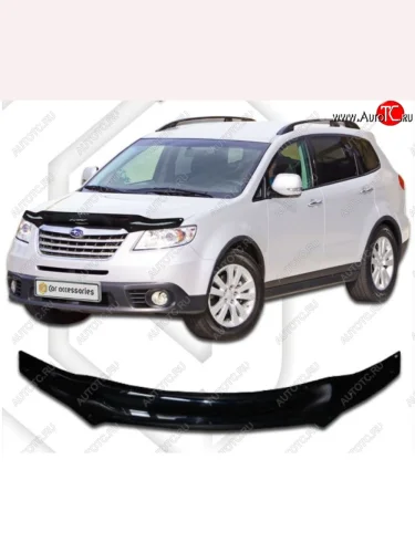 Дефлектор капота CA-Plastic (Classic черный) Subaru Tribeca (2008-2014)