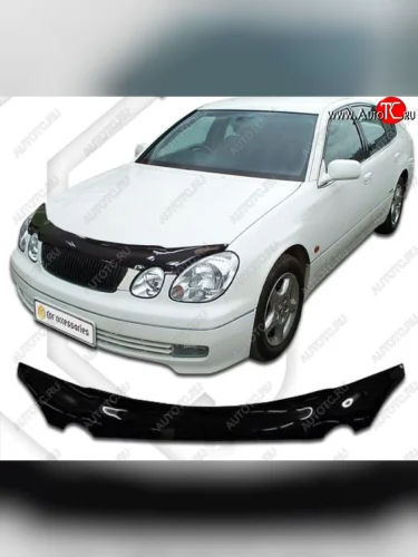 Дефлектор капота CA-Plastic (Classic черный) Toyota Aristo S160 дорестайлинг (1997-2001)