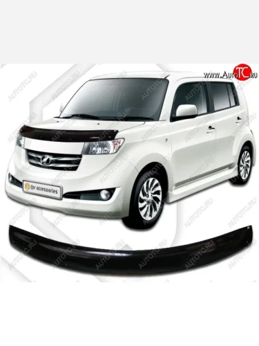 Дефлектор капота (QNC20, QNC21, QNC25) CA-Plastic (Classic черный) Toyota bB 2 (2005-2016)