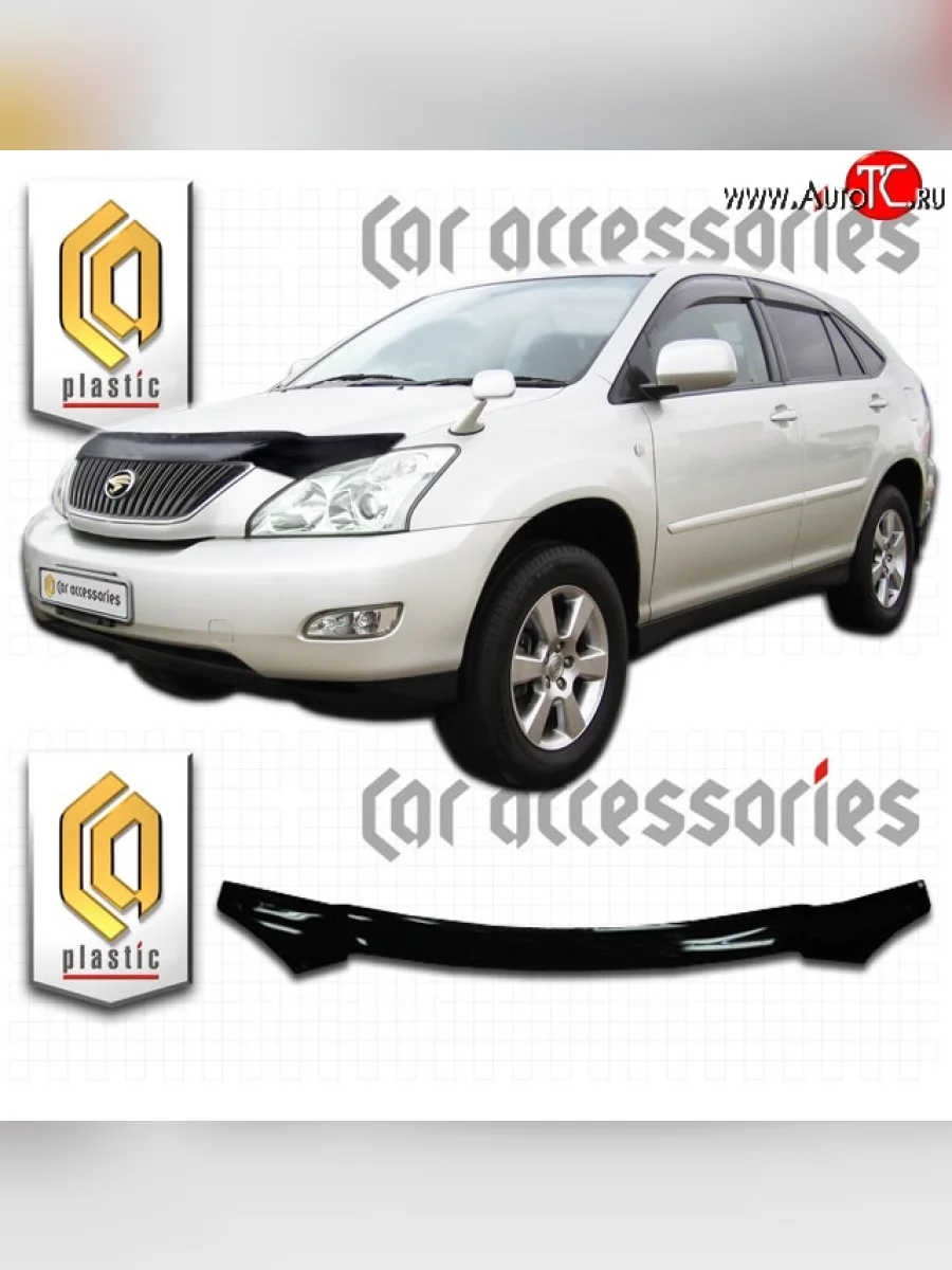 Дефлектор капота CA-Plastic Toyota Harrier XU30 (2003-2013) (Classic черный, Без надписи)  в Керчи Республика Крым