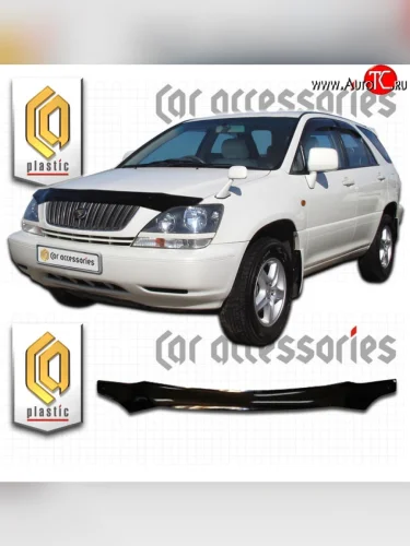 Дефлектор капота CA Plastic (Classic черный) Toyota Harrier XU10 дорестайлинг (1997-2000)