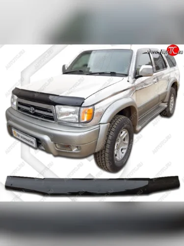 Дефлектор капота (N180-N185) CA-Plastic (Classic черный) Toyota Hilux Surf N180 5 дв. дорестайлинг (1995-1998)