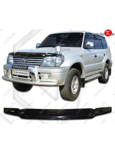 Дефлектор капота CA-Plastic (Classic черный) Toyota Land Cruiser 90 (1996-2000)