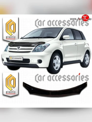 Дефлектор капота CA-Plastic (Classic черный) Toyota Scion xA (2002-2005)  дорестайлинг, хэтчбэк 5 дв.
