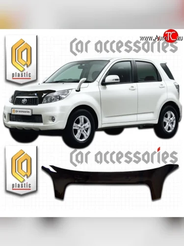 Дефлектор капота CA-Plastic (Classic черный) Toyota Rush J200 дорестайлинг (2006-2008)