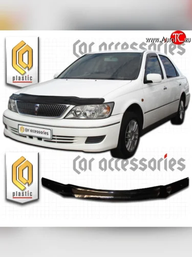 Дефлектор капота CA-Plastic (Classic черный) Toyota Vista V50 дорестайлинг седан (1998-2000)