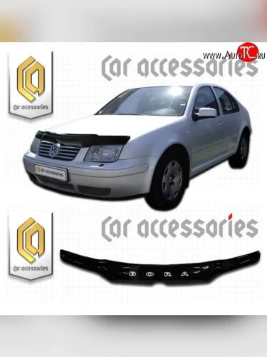 Дефлектор капота CA Plastic (Classic черный) Volkswagen Bora (1998-2005)