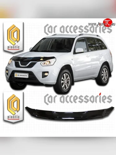 Дефлектор капота CA Plastic (Classic черный) ТАГАЗ Tager  3d (2008-2012)