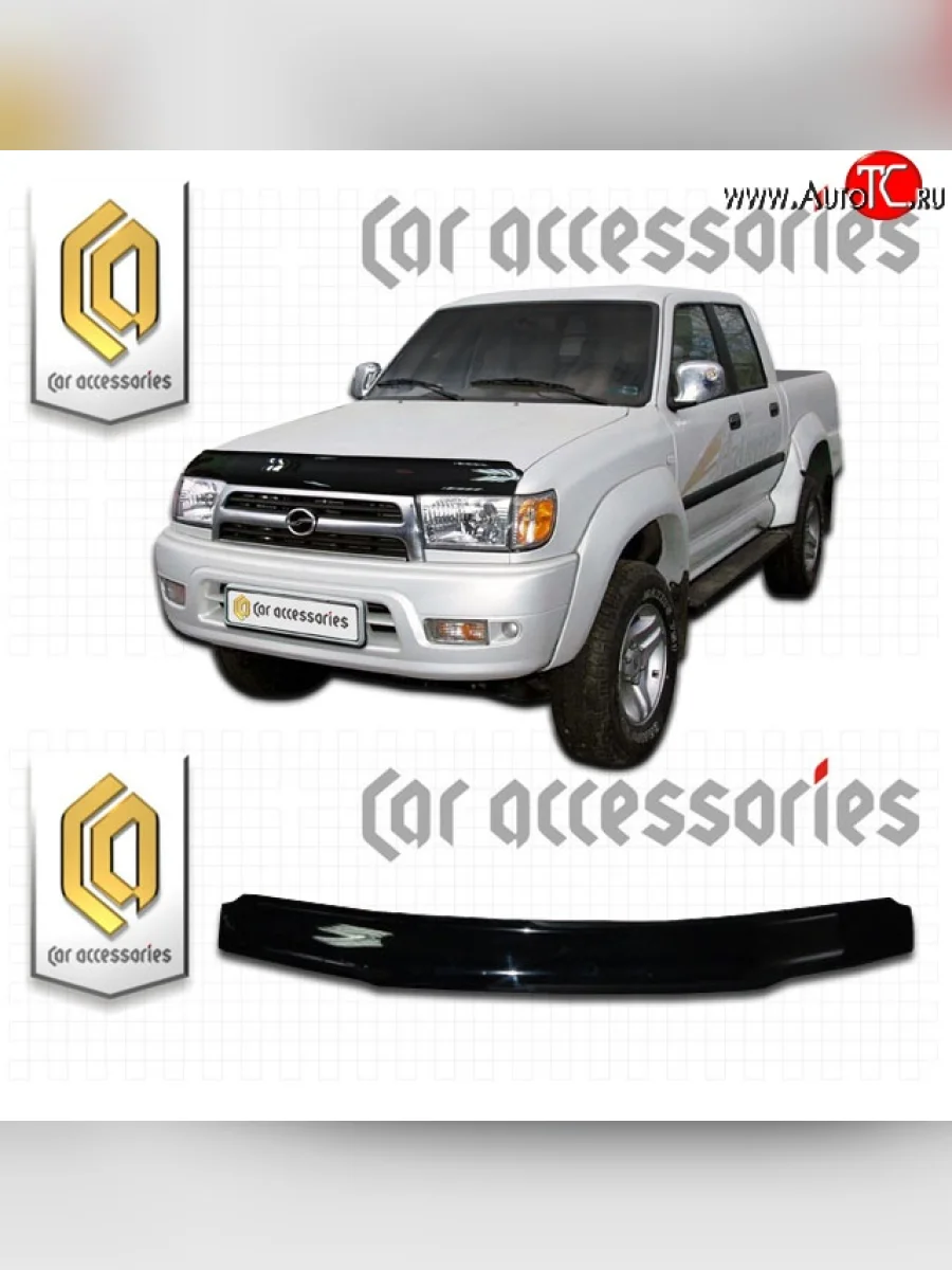 Дефлектор капота CA Plastic ZX Auto Admiral дорестайлинг (2004-2009) (Classic черный, Без надписи)  в Керчи Республика Крым