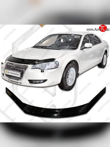 Дефлектор капота CA-Plastiс (Classic черный) ГАЗ Волга Сайбер (2008-2010)