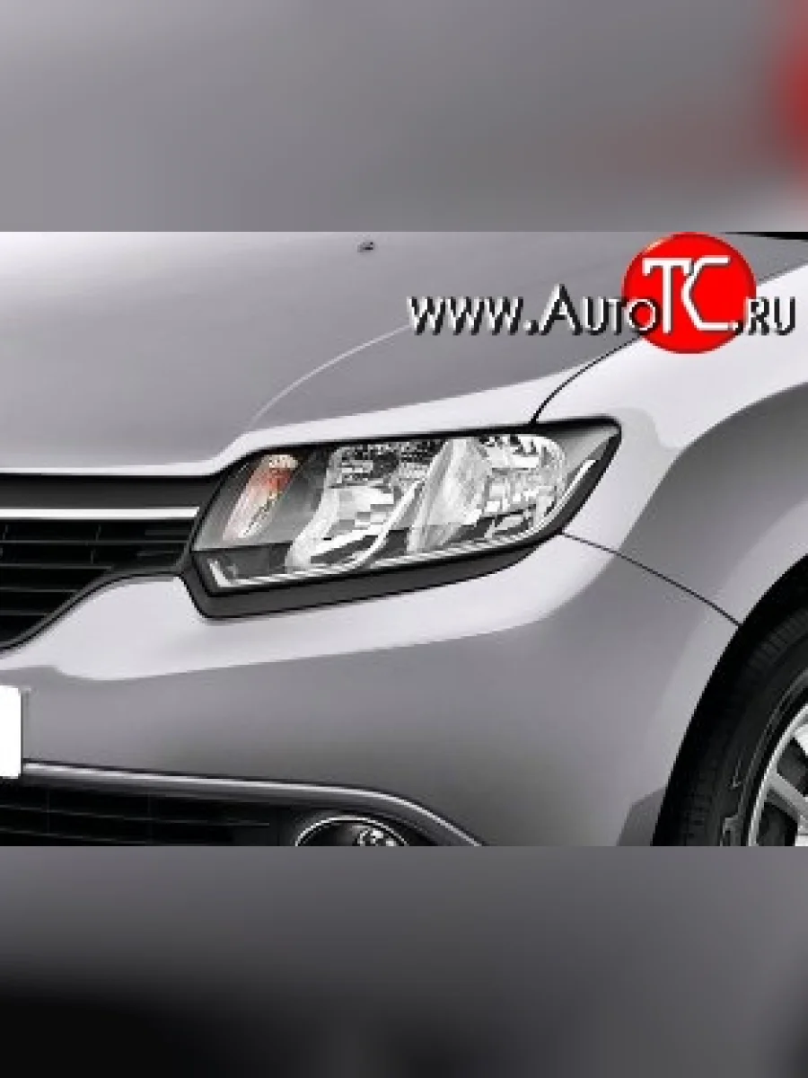 Защита фар Renault Sandero 2 дорестайлинг (2014-2018) (Classic черный)  в Керчи Республика Крым
